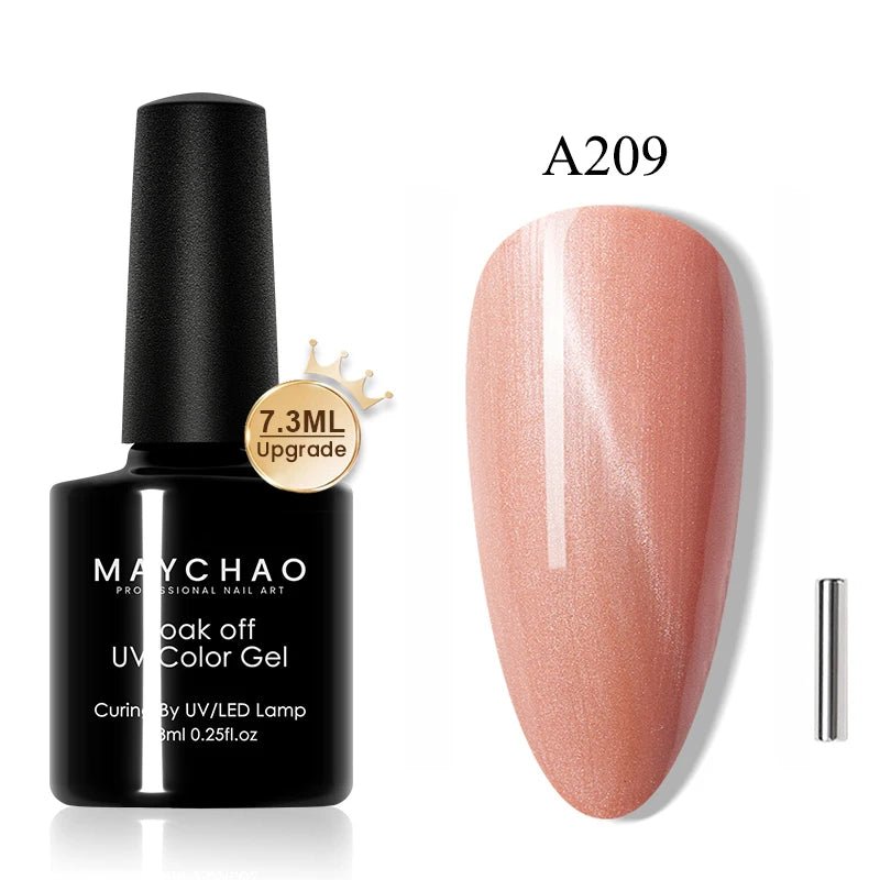 MAYCHAO 12ML Cat Eye Gel Nail Polish With Magnet Soak off UV Holographic Magnetic Rainbow Gel Polish for Nail Art DIY Manicure - Paola Center