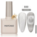 Paola Center Cat Eye Gel Nail Polish in Silver shade with 12ML bottle and magnetic applicator