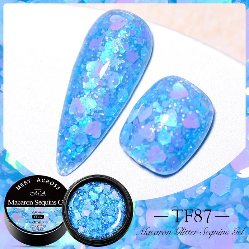 MEET ACROSS 5ml Pink Dried Flower Gel Nail Polish Natural Flower Fairy Nail Art Gel Soak Off UV LED Painting Varnishes For Nails - Paola Center