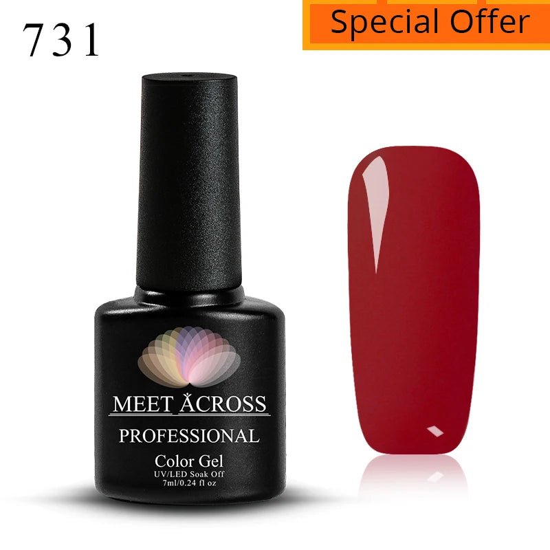 MEET ACROSS 5ml Pink Dried Flower Gel Nail Polish Natural Flower Fairy Nail Art Gel Soak Off UV LED Painting Varnishes For Nails - Paola Center