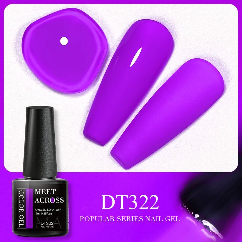 MEET ACROSS 5ml Pink Dried Flower Gel Nail Polish Natural Flower Fairy Nail Art Gel Soak Off UV LED Painting Varnishes For Nails - Paola Center