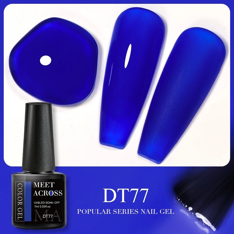 MEET ACROSS 5ml Pink Dried Flower Gel Nail Polish Natural Flower Fairy Nail Art Gel Soak Off UV LED Painting Varnishes For Nails - Paola Center