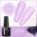 MEET ACROSS 5ml Pink Dried Flower Gel Nail Polish Natural Flower Fairy Nail Art Gel Soak Off UV LED Painting Varnishes For Nails - Paola Center