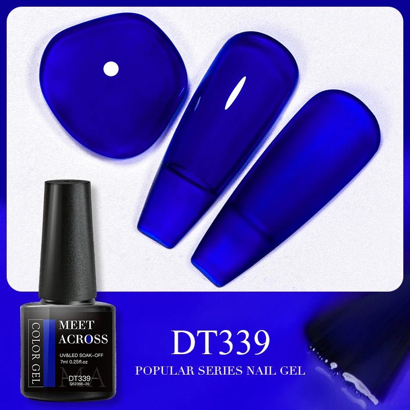 MEET ACROSS 5ml Pink Dried Flower Gel Nail Polish Natural Flower Fairy Nail Art Gel Soak Off UV LED Painting Varnishes For Nails - Paola Center