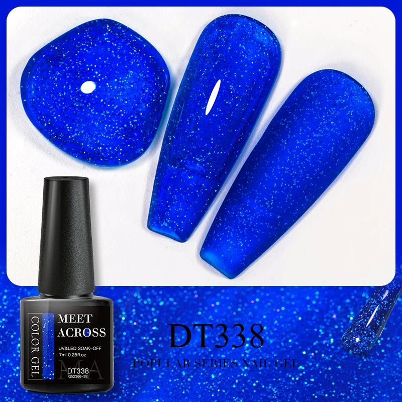 MEET ACROSS 5ml Pink Dried Flower Gel Nail Polish Natural Flower Fairy Nail Art Gel Soak Off UV LED Painting Varnishes For Nails - Paola Center