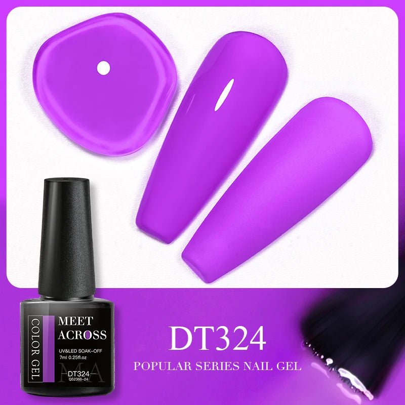 MEET ACROSS 5ml Pink Dried Flower Gel Nail Polish Natural Flower Fairy Nail Art Gel Soak Off UV LED Painting Varnishes For Nails - Paola Center