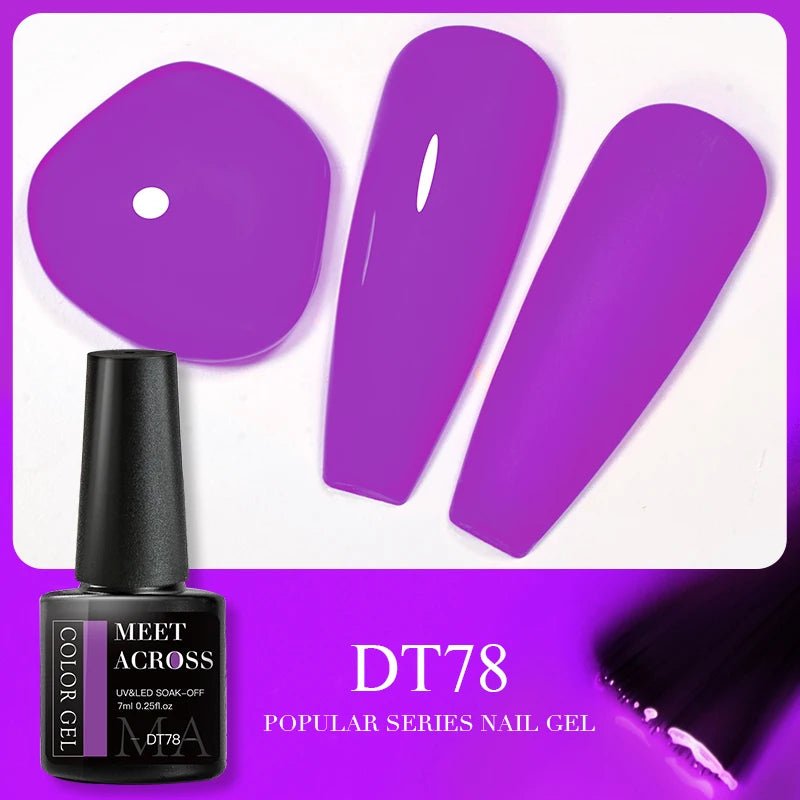MEET ACROSS 5ml Pink Dried Flower Gel Nail Polish Natural Flower Fairy Nail Art Gel Soak Off UV LED Painting Varnishes For Nails - Paola Center