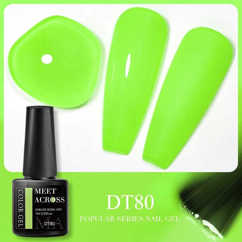 MEET ACROSS 5ml Pink Dried Flower Gel Nail Polish Natural Flower Fairy Nail Art Gel Soak Off UV LED Painting Varnishes For Nails - Paola Center