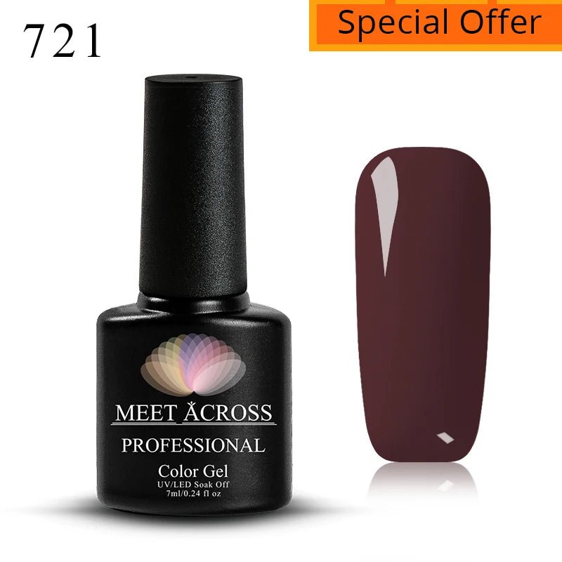 MEET ACROSS 5ml Pink Dried Flower Gel Nail Polish Natural Flower Fairy Nail Art Gel Soak Off UV LED Painting Varnishes For Nails - Paola Center