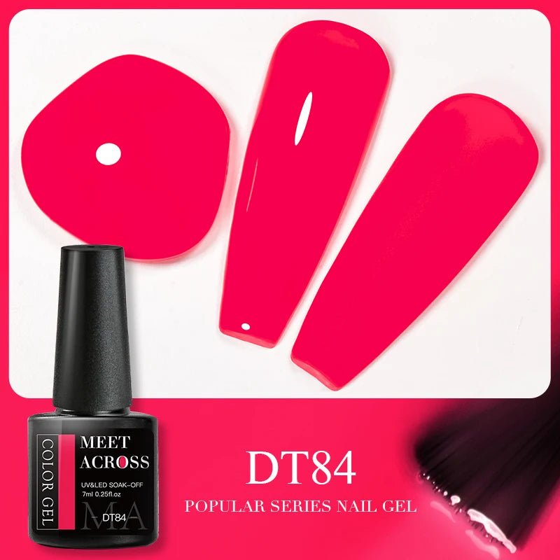 MEET ACROSS 5ml Pink Dried Flower Gel Nail Polish Natural Flower Fairy Nail Art Gel Soak Off UV LED Painting Varnishes For Nails - Paola Center