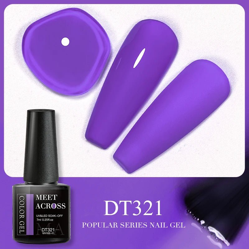 MEET ACROSS 5ml Pink Dried Flower Gel Nail Polish Natural Flower Fairy Nail Art Gel Soak Off UV LED Painting Varnishes For Nails - Paola Center