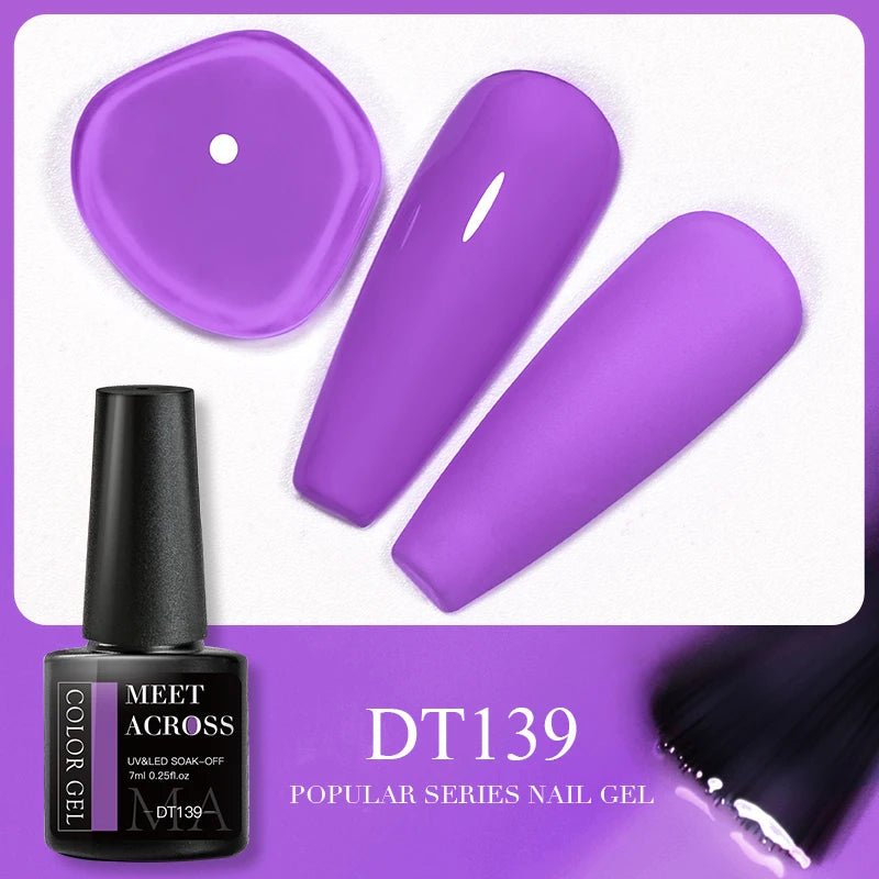 MEET ACROSS 5ml Pink Dried Flower Gel Nail Polish Natural Flower Fairy Nail Art Gel Soak Off UV LED Painting Varnishes For Nails - Paola Center