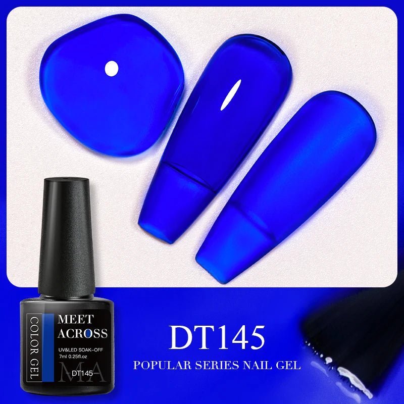 MEET ACROSS 5ml Pink Dried Flower Gel Nail Polish Natural Flower Fairy Nail Art Gel Soak Off UV LED Painting Varnishes For Nails - Paola Center