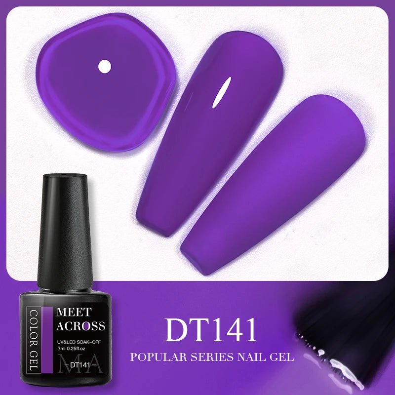 MEET ACROSS 5ml Pink Dried Flower Gel Nail Polish Natural Flower Fairy Nail Art Gel Soak Off UV LED Painting Varnishes For Nails - Paola Center