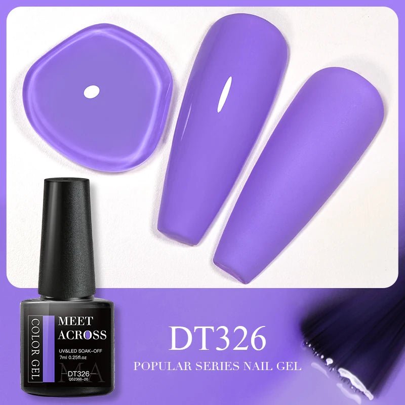 MEET ACROSS 5ml Pink Dried Flower Gel Nail Polish Natural Flower Fairy Nail Art Gel Soak Off UV LED Painting Varnishes For Nails - Paola Center