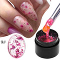 MEET ACROSS 5ml Pink Dried Flower Gel Nail Polish Natural Flower Fairy Nail Art Gel Soak Off UV LED Painting Varnishes For Nails - Paola Center