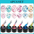 MEET ACROSS 6Pcs//Set Dried Flower Gel Nail Polish Natural Flower Fairy Gel Nail Art Painting Varnishes Summer Varnish For Nail - Paola Center