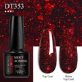MEET ACROSS 7ml Red Gel Nail Polish Crystal Semi Permanent Soak Off UV Gel Varnish Nail Art Manicure Base Matte Top Coat Vernis - Paola Center