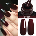 MEET ACROSS 7ml Red Gel Nail Polish Crystal Semi Permanent Soak Off UV Gel Varnish Nail Art Manicure Base Matte Top Coat Vernis - Paola Center