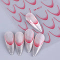 Paola Center Nail Art Supplies with Silver and Red Design Tips for Creative Nail Designs