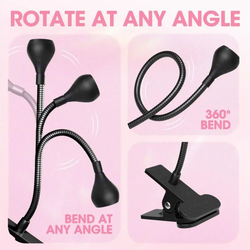 Nail Dryer Light UV Nail lamp 395nm Wavelength Clip - on Desk Mini USB For Gel Nails ongle Manicure Salon Tools - Paola Center