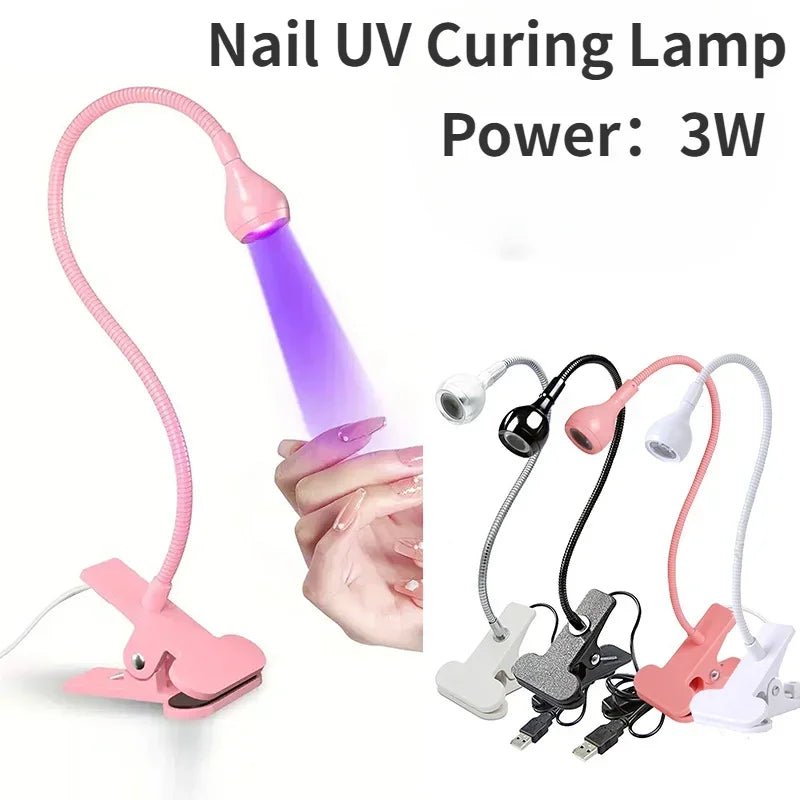 Nail Dryer Light UV Nail lamp 395nm Wavelength Clip - on Desk Mini USB For Gel Nails ongle Manicure Salon Tools - Paola Center
