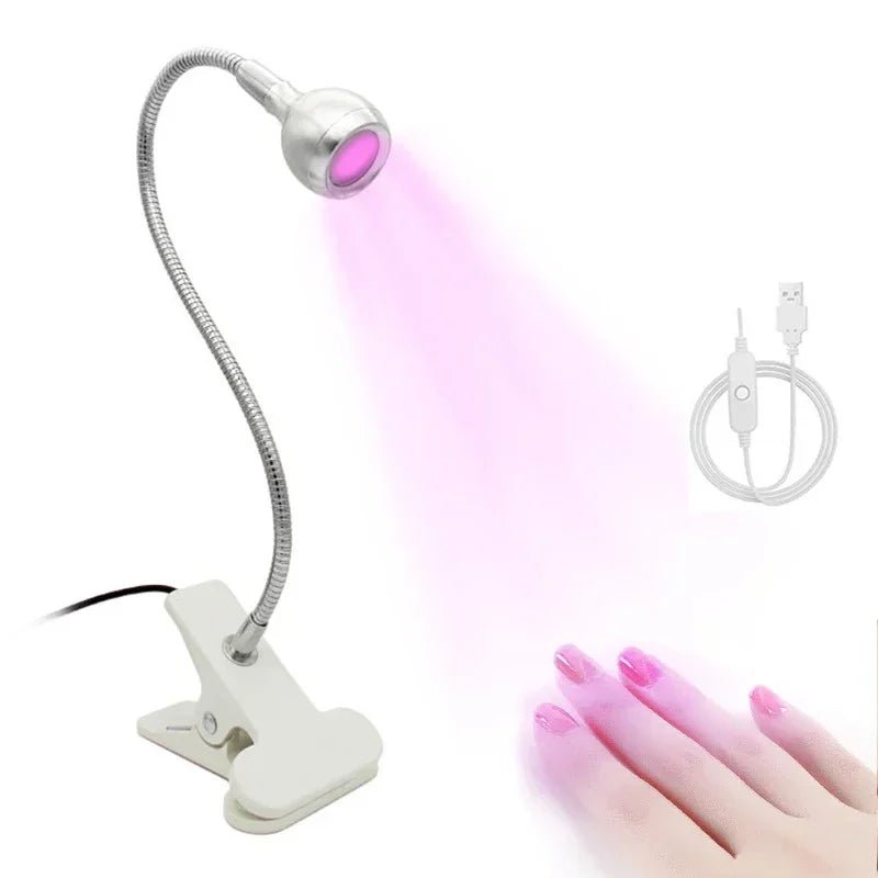 Nail Dryer Light UV Nail lamp 395nm Wavelength Clip - on Desk Mini USB For Gel Nails ongle Manicure Salon Tools - Paola Center