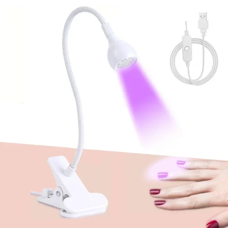 Nail Dryer Light UV Nail lamp 395nm Wavelength Clip - on Desk Mini USB For Gel Nails ongle Manicure Salon Tools - Paola Center