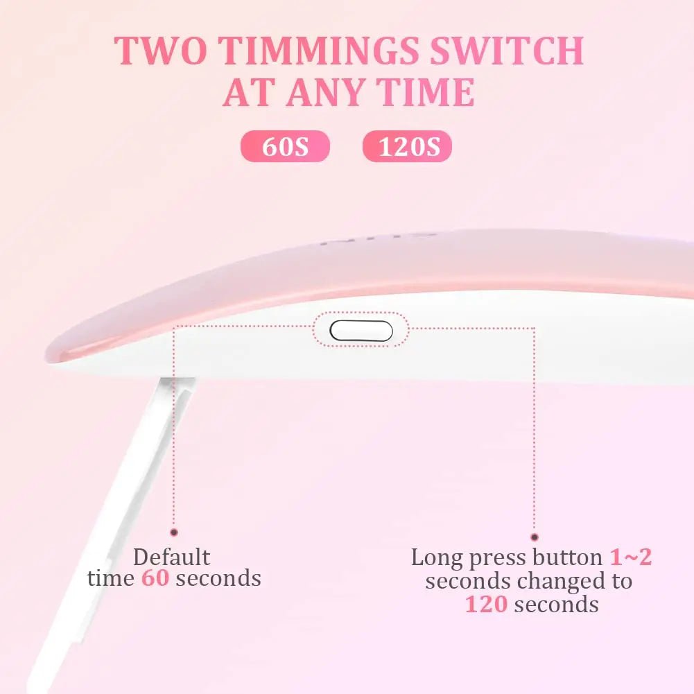 Nail Lamp Foldable 6w Uv Led Lamp For Nails Machine Uv Leds Gel Quick drying Dryer Lamp Manicure Tool Professional Equipme - Paola Center