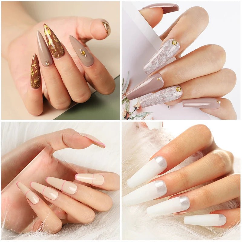 Nail Polish Kit Acrylic Nail Kit Poly Nail Gel Set With Nail Lamp Nails Extension Glitter Gel UV Building Gel Manicure Tools Set - Paola Center
