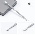 Paola Center double-ended metal nail art tool for applying jelly nail art stickers for summer