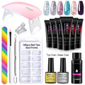 Poly Nail Gel Full Set With 6W LED Lamp Nail Set For Beginner Nail Tips Art 3D Design Decoration Extension Manicure Tools Kit - Paola Center