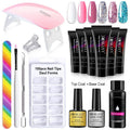 Poly Nail Gel Full Set With 6W LED Lamp Nail Set For Beginner Nail Tips Art 3D Design Decoration Extension Manicure Tools Kit - Paola Center