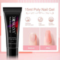 Poly Nail Gel Full Set With 6W LED Lamp Nail Set For Beginner Nail Tips Art 3D Design Decoration Extension Manicure Tools Kit - Paola Center
