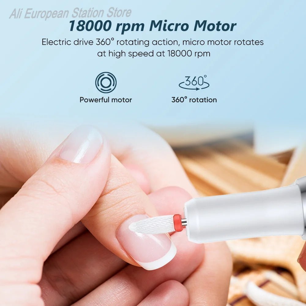 Professional Electric Nail Drill Machine for Manicure & Pedicure – Nail Grinder, Polisher & Cuticle Remover – Home & Salon Use - Paola Center