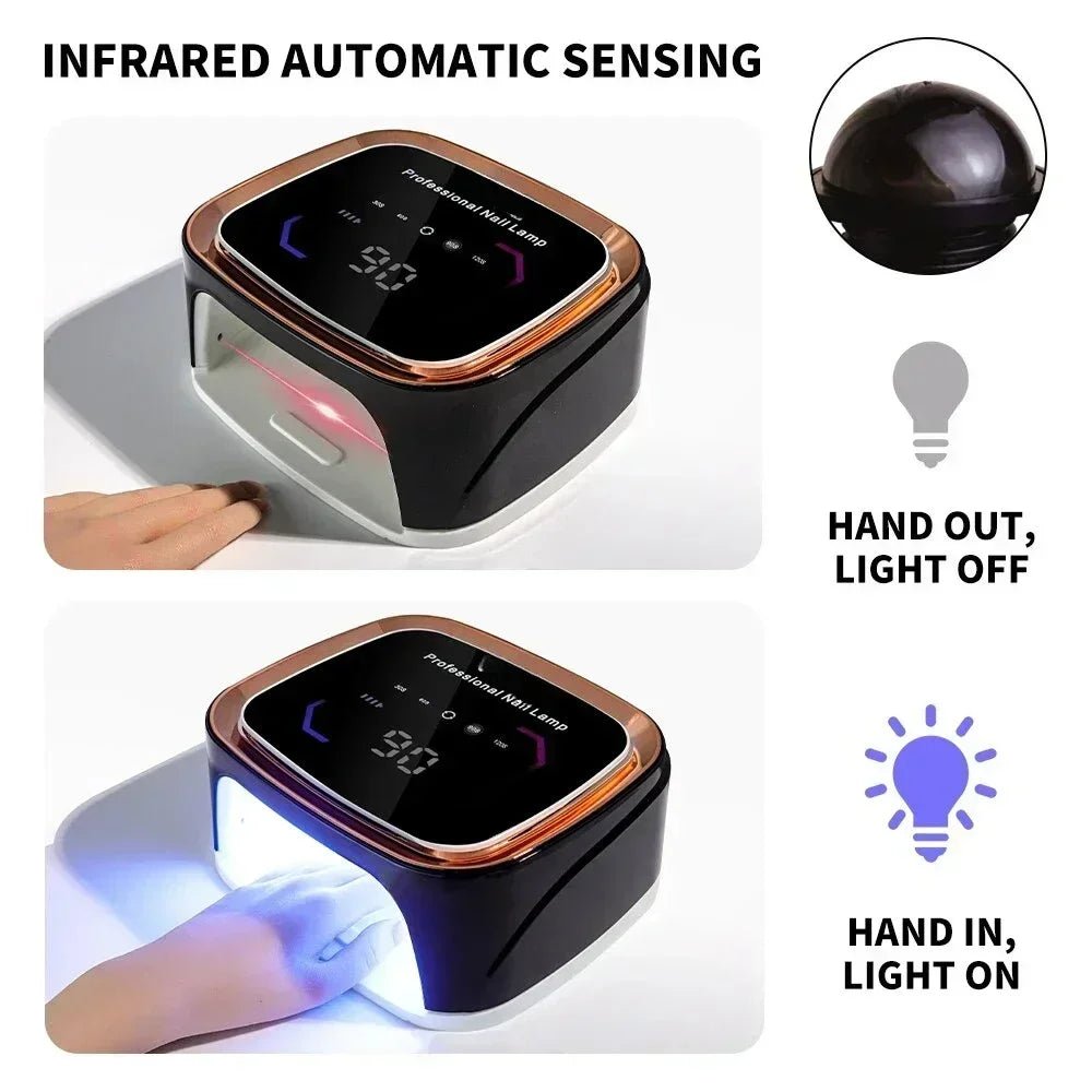 Paola Center fast drying Nail UV LED Light with infrared automatic sensing and digital timer display