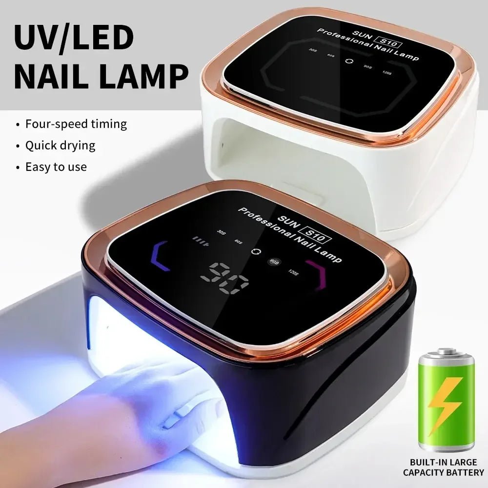 Professional Rechargeable Nail UV LED Lamp Dryer HD Display Smart Wireless Nail Drying Lamp for Fast Dry Curing All Polish Gel - Paola Center