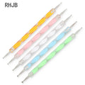 RHJB 5PCS New 3D Uv Gel Art Nail Fingernails, Drill, Fingernail, Punch Tool, Nail Manicure Nail Brush Brush Set - Paola Center
