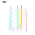 RHJB 5PCS New 3D Uv Gel Art Nail Fingernails, Drill, Fingernail, Punch Tool, Nail Manicure Nail Brush Brush Set - Paola Center