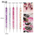 Paola Center flat liner nail pen for home salon set with five different brush sizes for detailed nail art