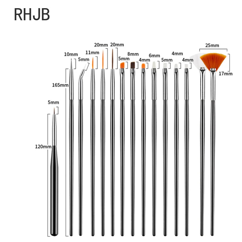RHJB New Nails Things Brushes for Manicure Set Nails Art Accessories Tools Kits Nail Supplies for Professionals Manicure Set - Paola Center