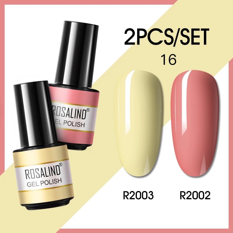 ROSALIND New Gel Nail Polish Set Hybrid Gel Varnishes Nail Kit For Manicure Design Nail Art Semi Permanent Nail Gel Polish Set - Paola Center