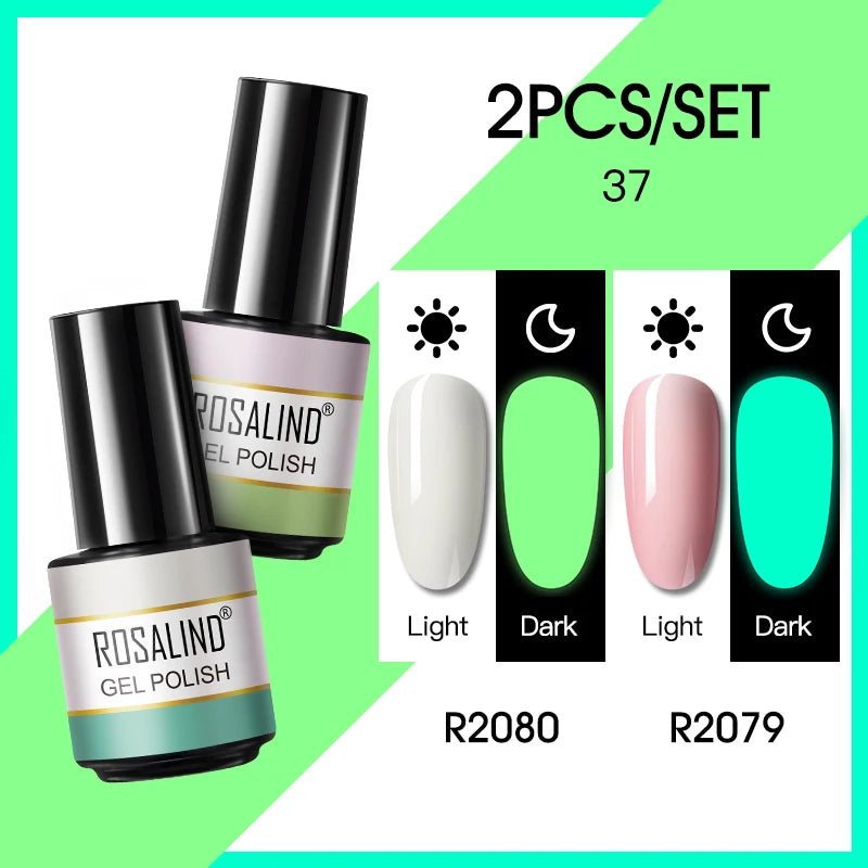 ROSALIND New Gel Nail Polish Set Hybrid Gel Varnishes Nail Kit For Manicure Design Nail Art Semi Permanent Nail Gel Polish Set - Paola Center
