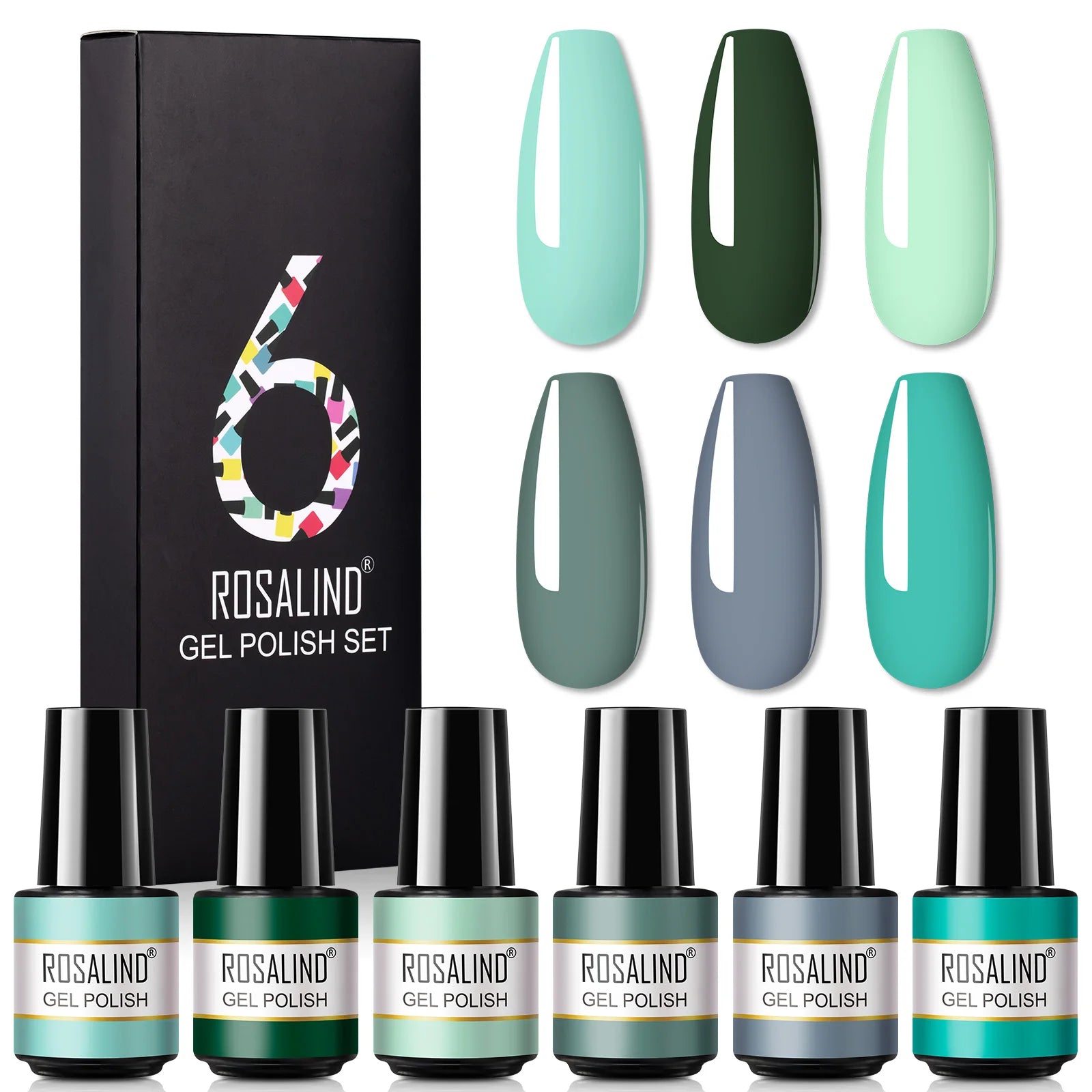 ROSALIND New Gel Nail Polish Set Hybrid Gel Varnishes Nail Kit For Manicure Design Nail Art Semi Permanent Nail Gel Polish Set - Paola Center