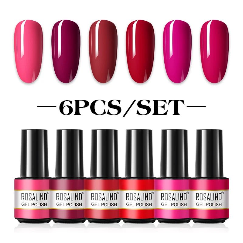 ROSALIND New Gel Nail Polish Set Hybrid Gel Varnishes Nail Kit For Manicure Design Nail Art Semi Permanent Nail Gel Polish Set - Paola Center