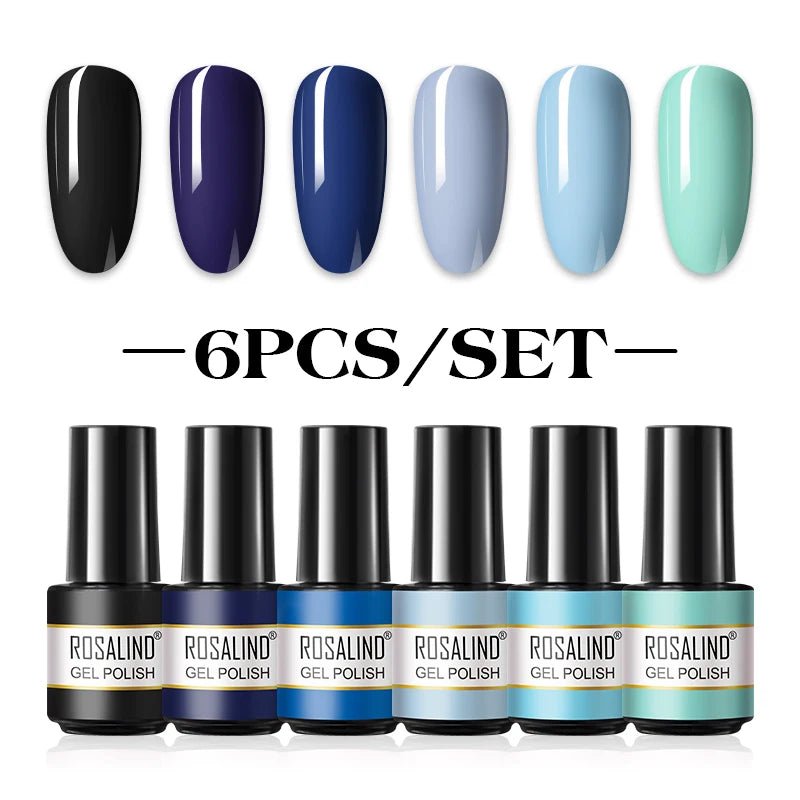 ROSALIND New Gel Nail Polish Set Hybrid Gel Varnishes Nail Kit For Manicure Design Nail Art Semi Permanent Nail Gel Polish Set - Paola Center