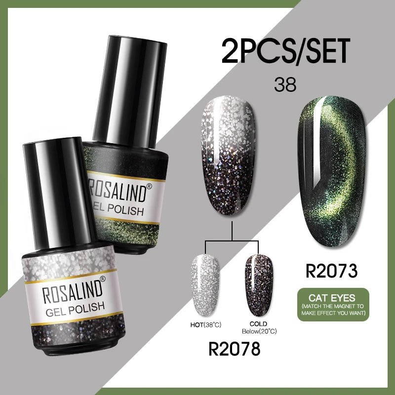 ROSALIND New Gel Nail Polish Set Hybrid Gel Varnishes Nail Kit For Manicure Design Nail Art Semi Permanent Nail Gel Polish Set - Paola Center