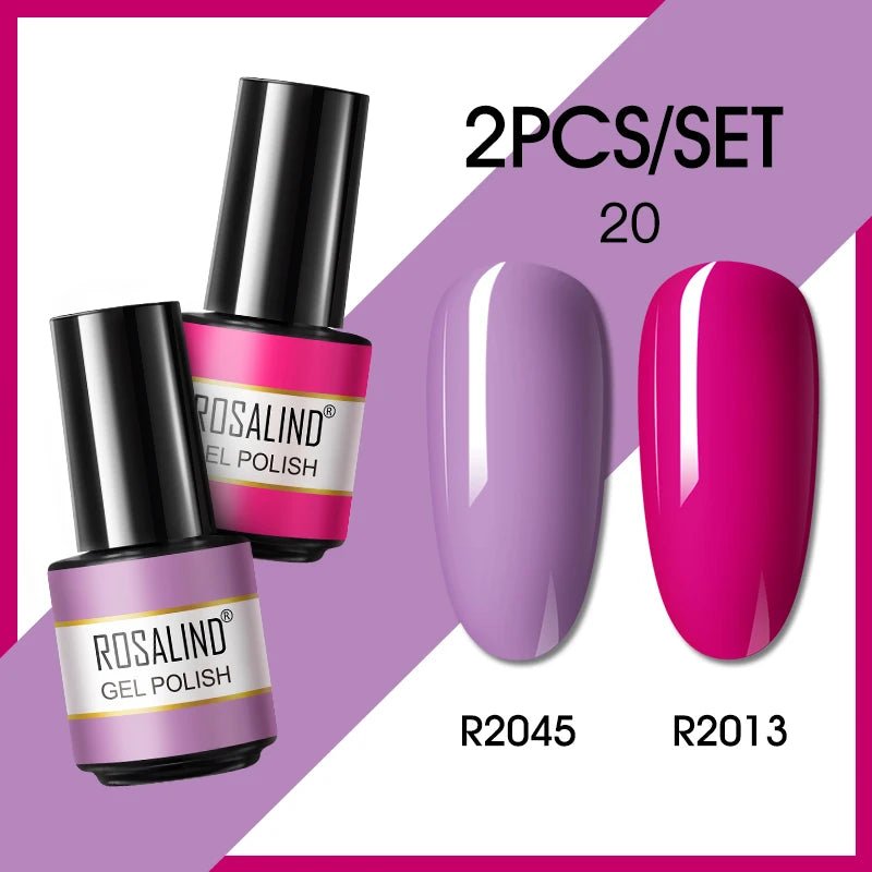 ROSALIND New Gel Nail Polish Set Hybrid Gel Varnishes Nail Kit For Manicure Design Nail Art Semi Permanent Nail Gel Polish Set - Paola Center