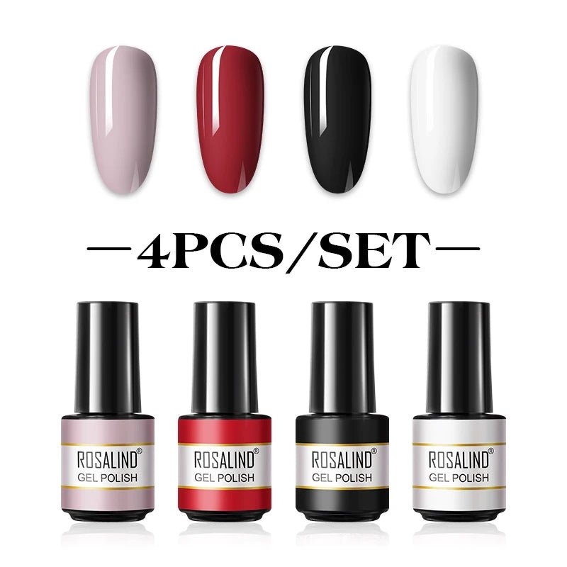 ROSALIND New Gel Nail Polish Set Hybrid Gel Varnishes Nail Kit For Manicure Design Nail Art Semi Permanent Nail Gel Polish Set - Paola Center