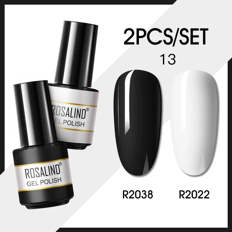 ROSALIND New Gel Nail Polish Set Hybrid Gel Varnishes Nail Kit For Manicure Design Nail Art Semi Permanent Nail Gel Polish Set - Paola Center